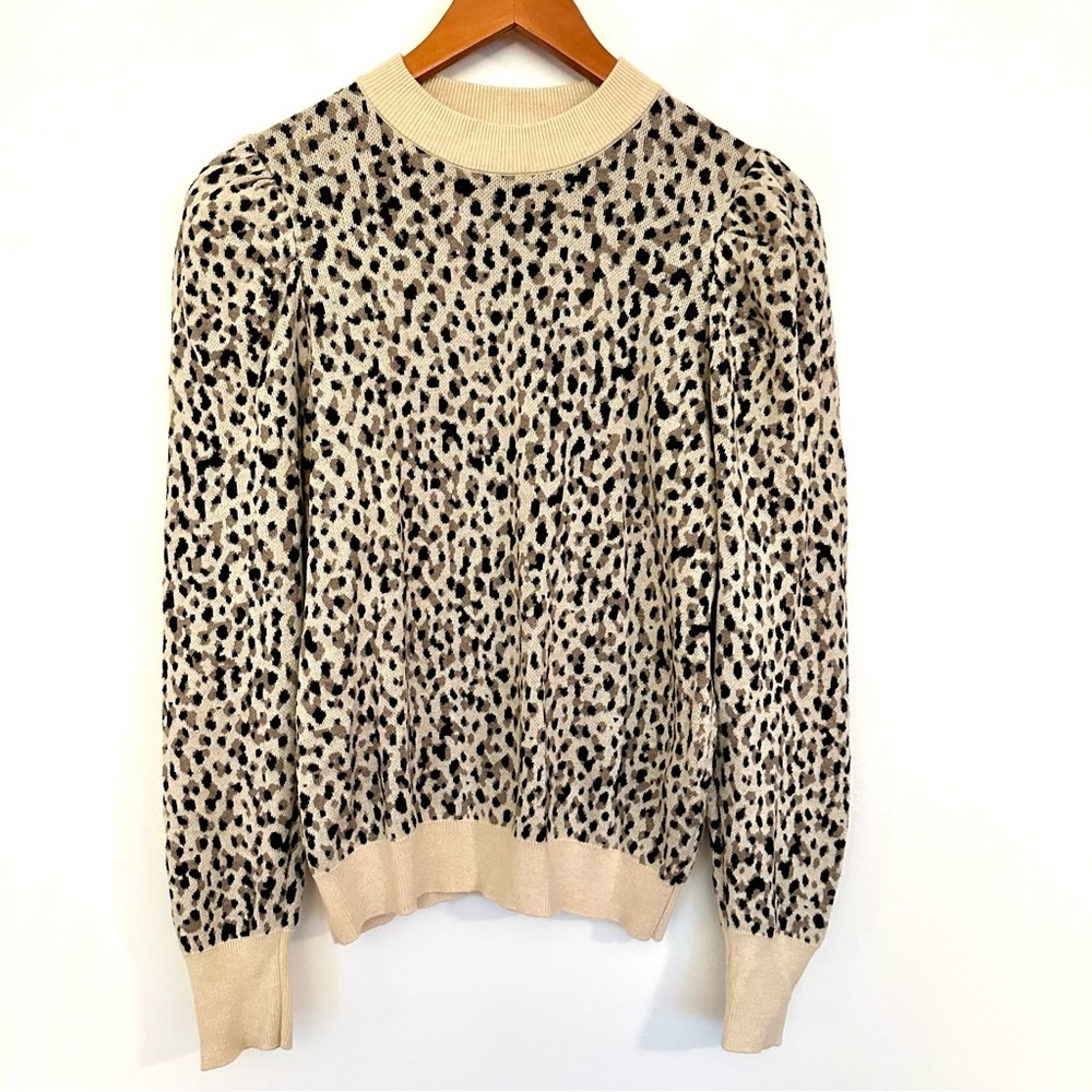 Who What Wear Shadow Leopard Print Sweater Size Medium - Picture 10 of 10